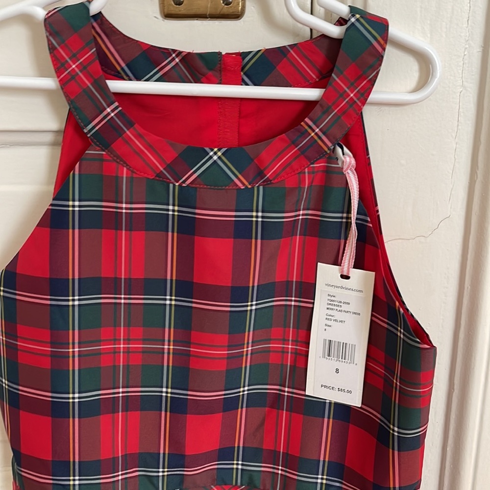 Vineyard Vines Plaid Dress Girls 8